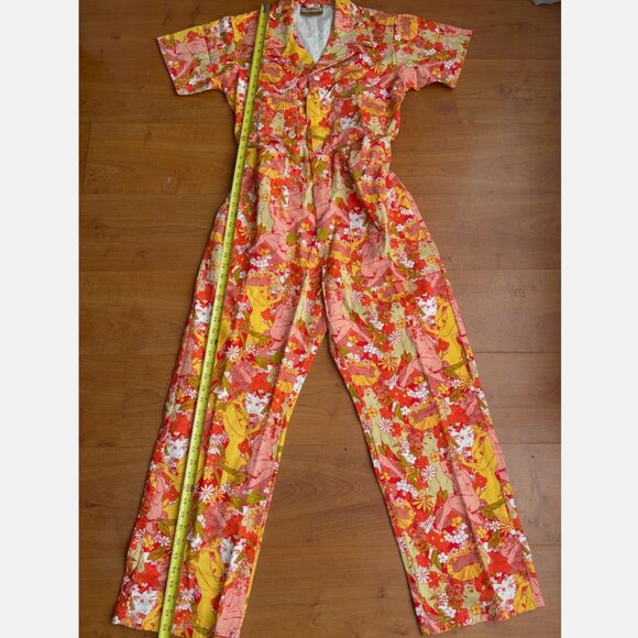 Big Bud Press Spring Rapture Printed Short Sleeve Jumpsuit M NWOT - Picture 8 of 8